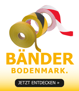 Bodenmarkierungsband zur Wegekennzeichnung und Flächenmarkierung