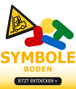 Bodensymbole zur Sicherheits- und Hinweiskennzeichnung