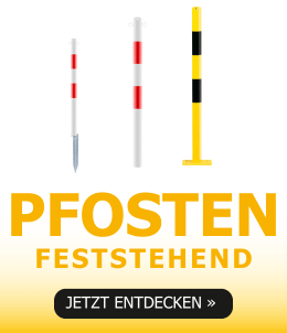 Feststehende Absperrpfosten und Sperrbügel zur dauerhaften Absperrung