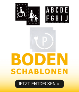 Bodenschablonen für Parkplatzmarkierung und Beschriftung